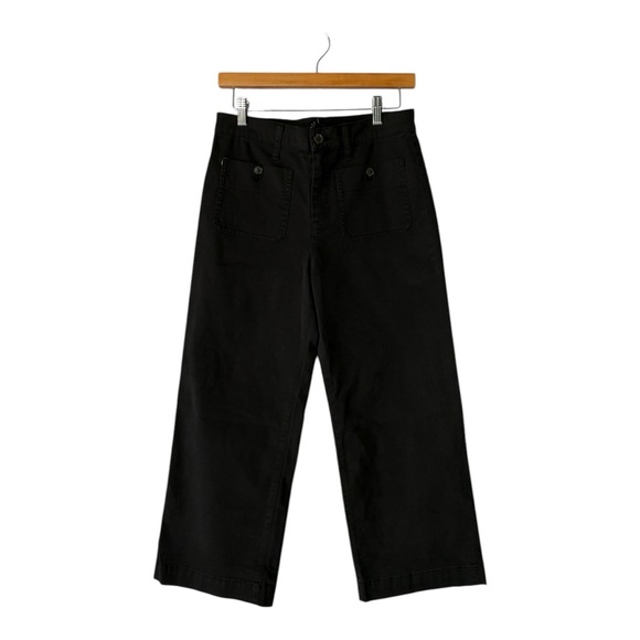 J.‎ Crew Petite Sailor Wide Leg Crop Black Pants Size 27P Style B6639 - Picture 3 of 16